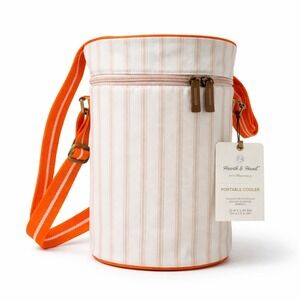 Hearth & Hand with Magnolia Portable Cooler Bag Striped 10 Can Capacity